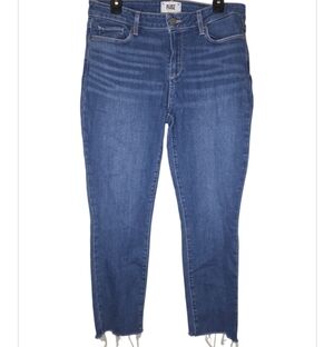 Paige Kylie Crop Raw Edge Hem Drnim Jeans Size 32